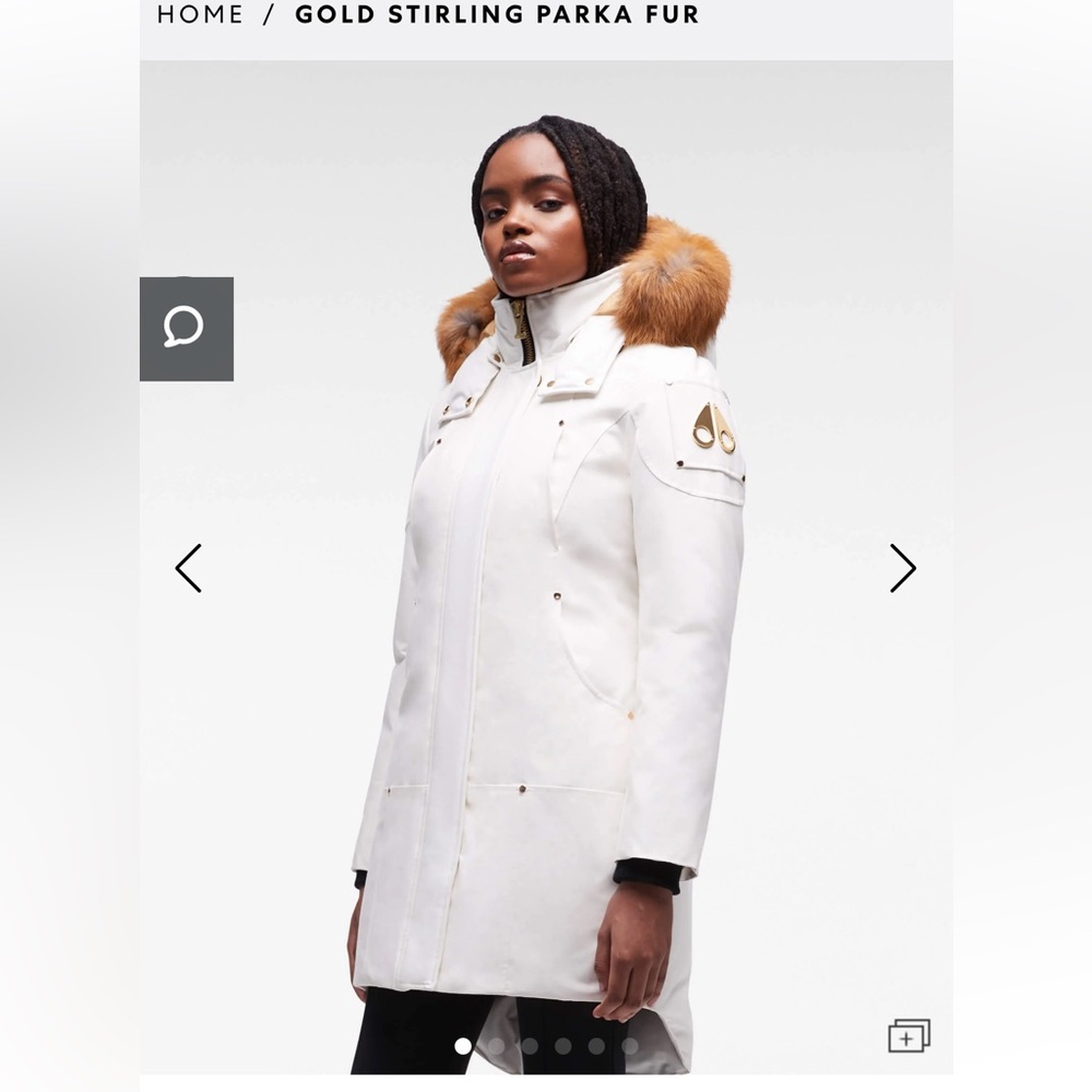BNWT - gold stirling parka with fur